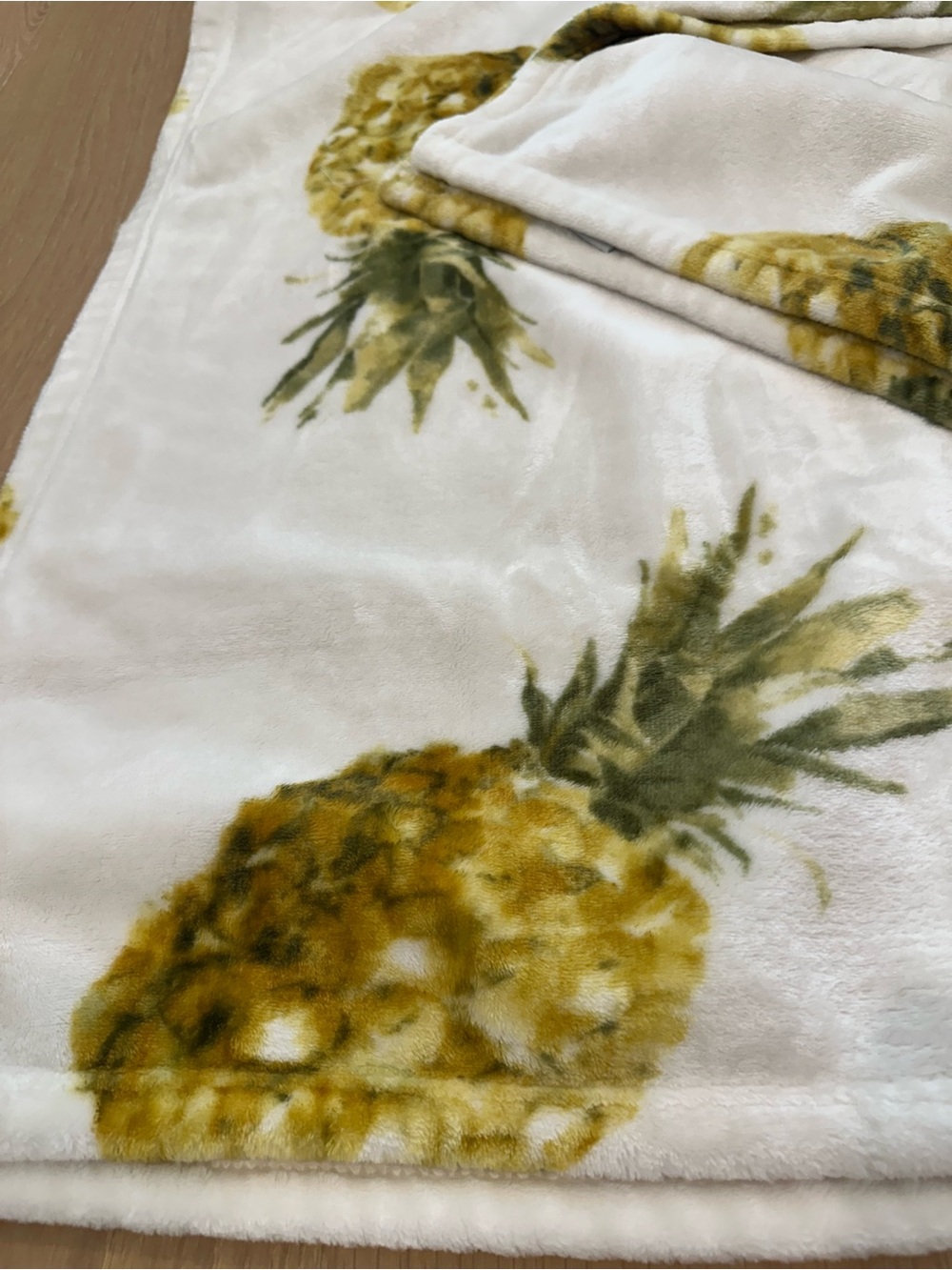Pineapple Throw Blanket Plush 54x70 Home Decor Novelty Graphic Fruit Colorful - Picture 2 of 6